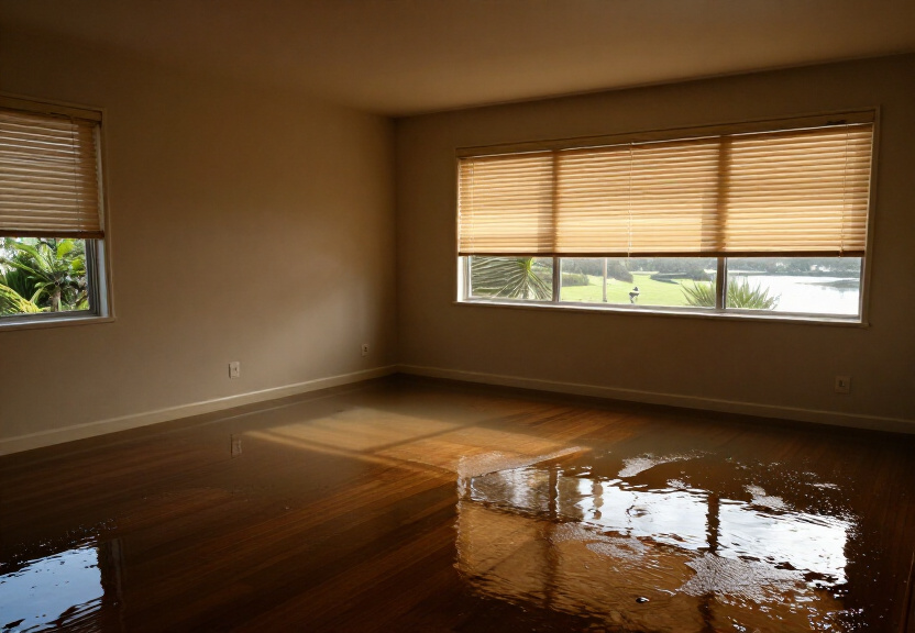 Waterlogged subfloor after heavy rain in Lewisham